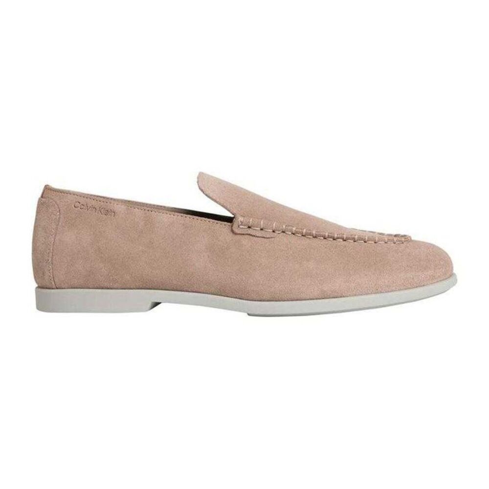 Calvin Klein Mens Suede Flat Loafers / Taupe